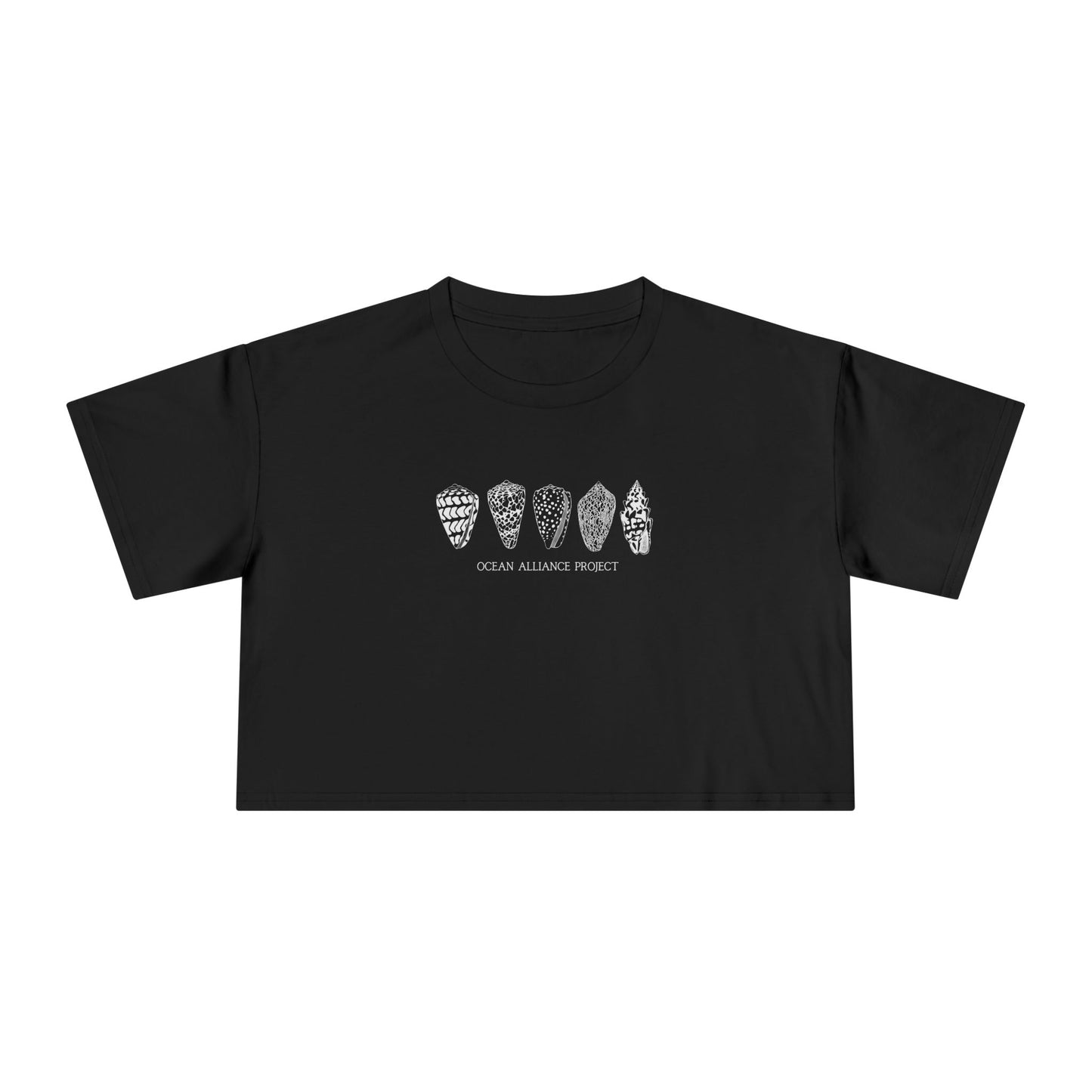 White Shells/Women's Crop Tee