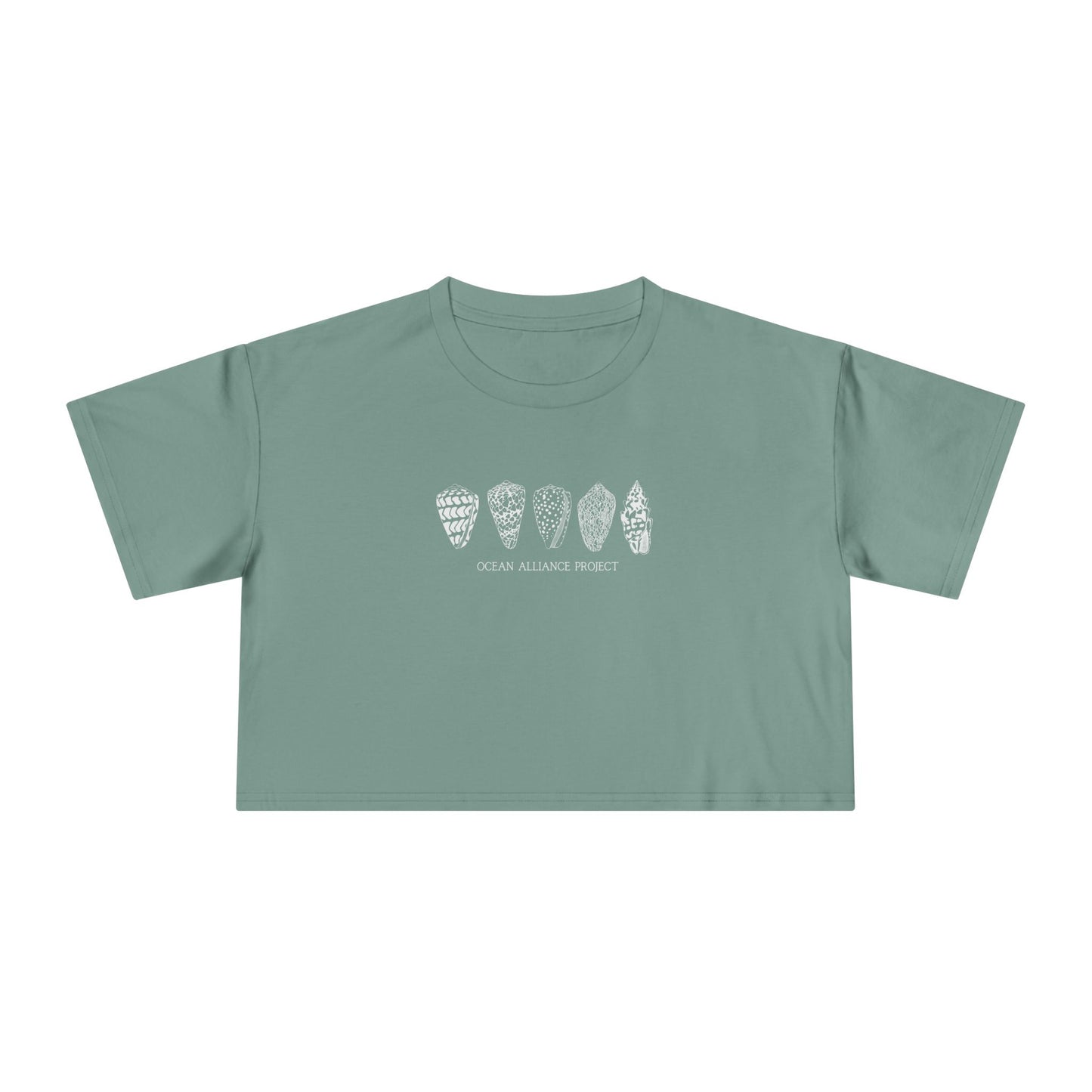 White Shells/Women's Crop Tee