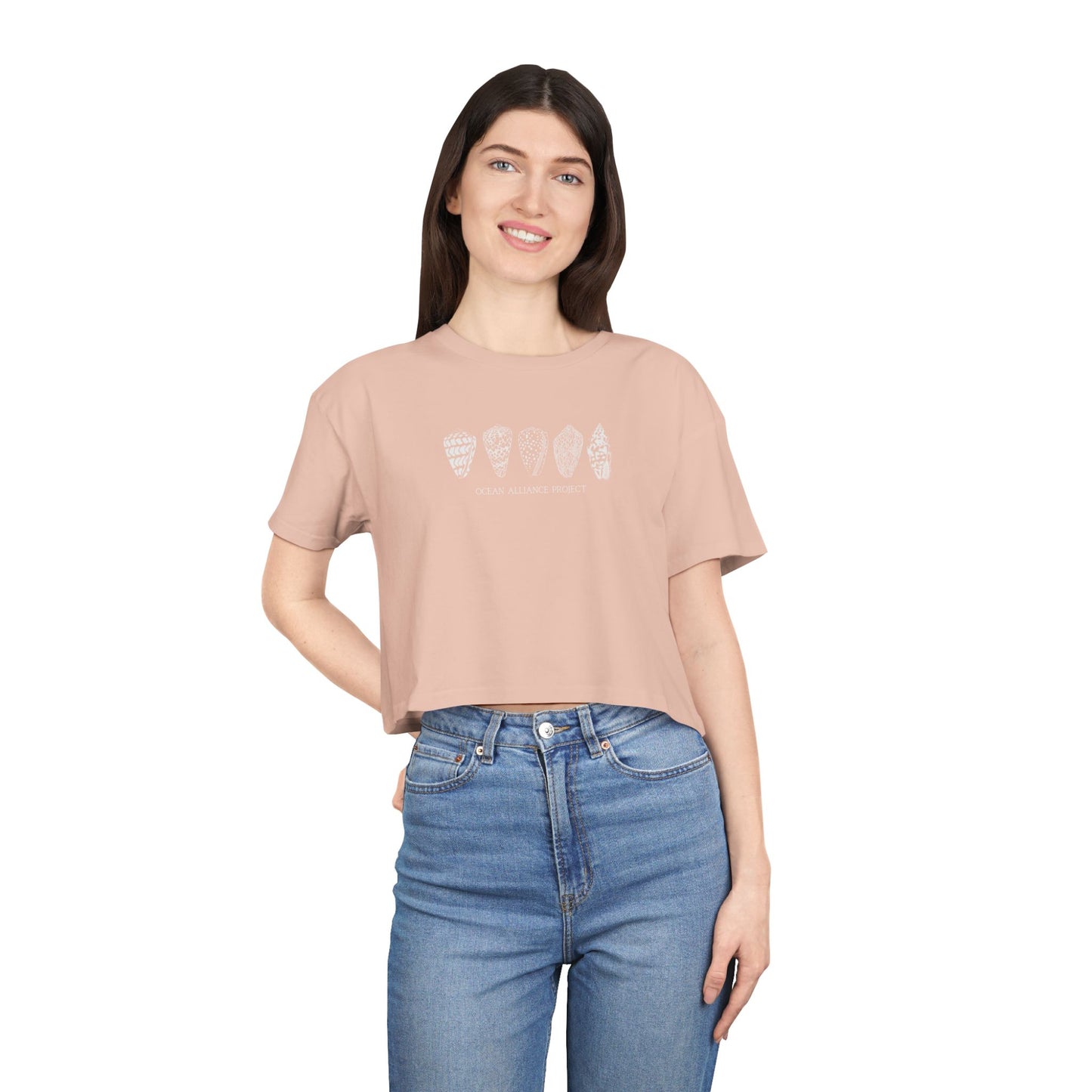 White Shells/Women's Crop Tee