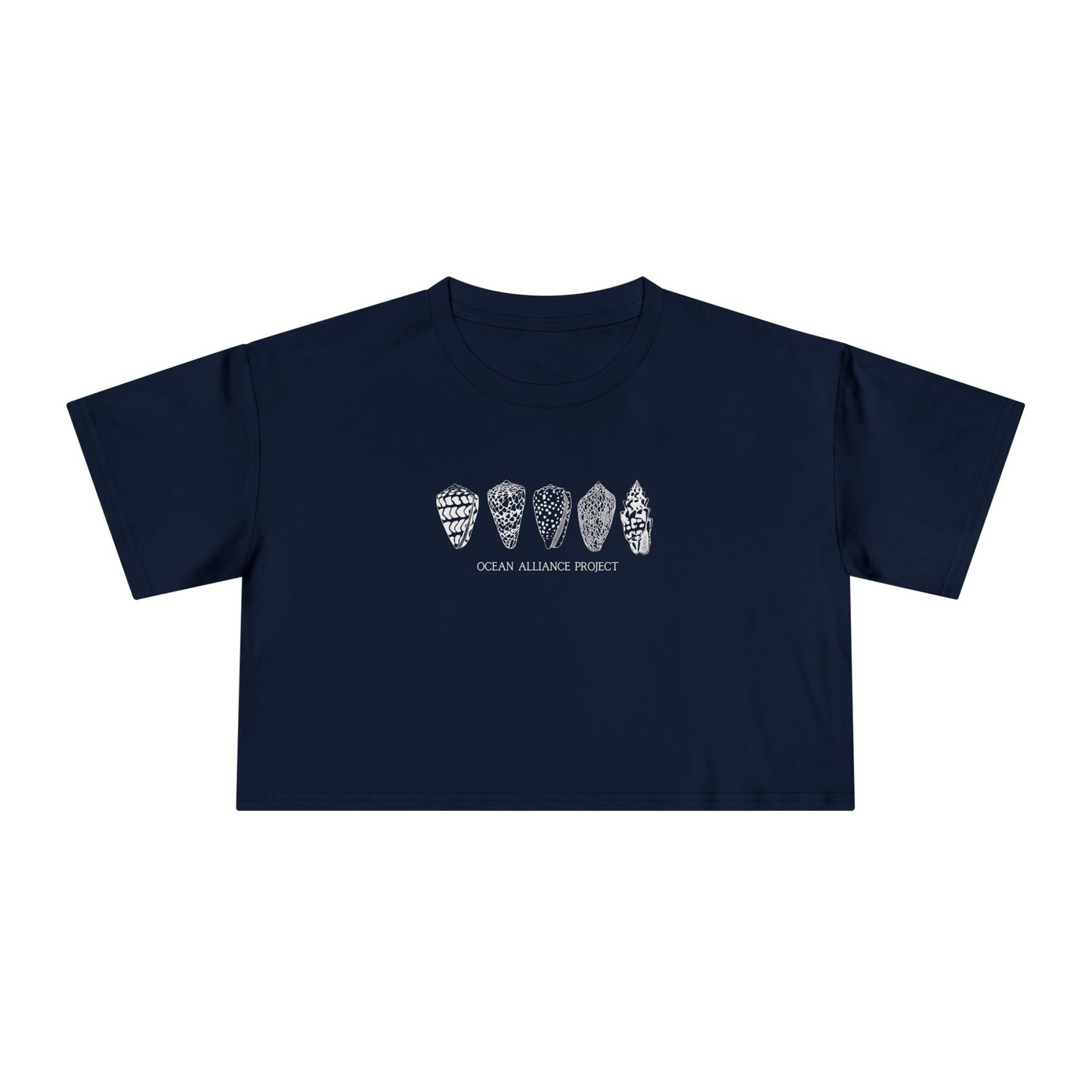 White Shells/Women's Crop Tee