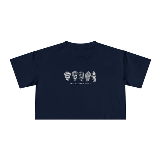 White Shells/Women's Crop Tee